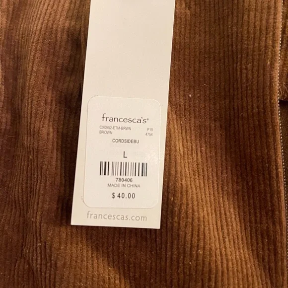 Franscesca’s Brown Skirt! NWT! Large! - Picture 3 of 5